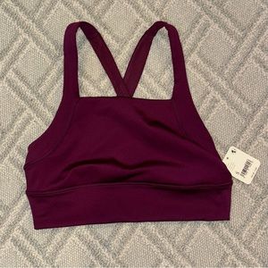 Free People Movement FP *NEW* burgundy plum In Your Corner bra size Small